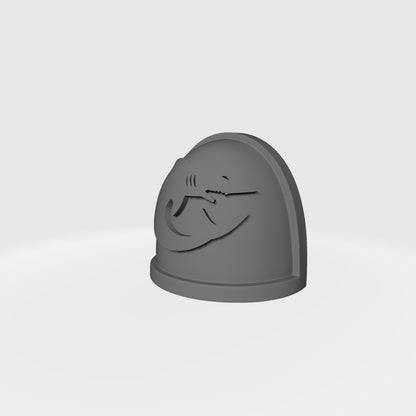 Carcharodons MKIV Shoulder Pad for JoyToy Space Marines for Right Shoulder by 18th Scale Armory