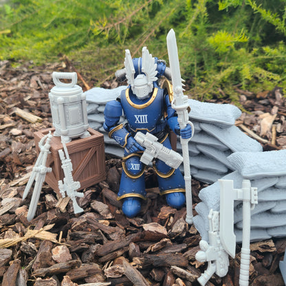 Soul Haunter Chapter Power Spear for JoyToy Space Marine Action Figures Custom 1:18th Scale Parts