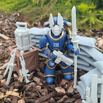 Soul Haunter Chapter Power Spear for JoyToy Space Marine Action Figures Custom 1:18th Scale Parts