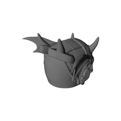 Upgrade your JoyToy 1:18 Scale armored action figures with the Night Terrors Warrior Order Screaming Skull Helmet V2. High-detail resin custom accessory supplied unpainted for collectors, painters, and custom figure enthusiasts.