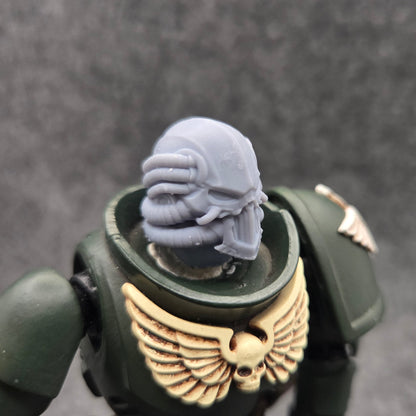 Iron Skull Warrior Order Type P Helmet custom resin helmet compatible with JoyToy 1:18 scale armored action figures.