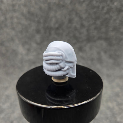 Iron Skull Warrior Order Type P Helmet custom resin helmet compatible with JoyToy 1:18 scale armored action figures.