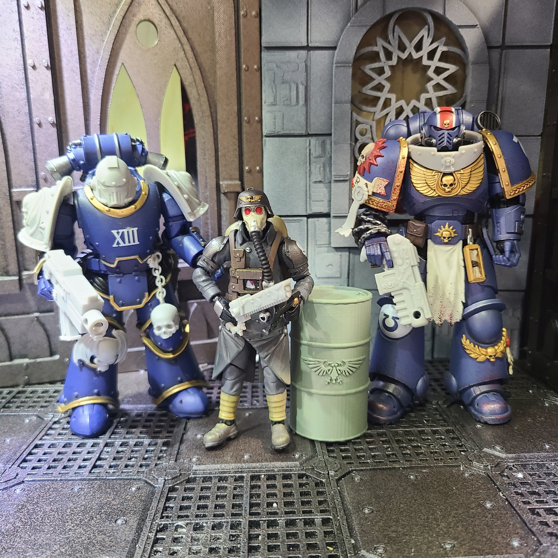 60mm Oil Drum with Eagle Custom Terrain for Dioramas