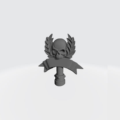 Backpack Mount Skull with Laurel and Banner for JoyToy Loyalist Marine Action Figure Custom 1:18th Scale Part