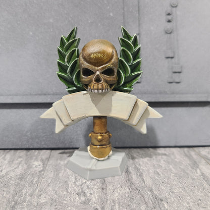 Backpack Mount Skull with Laurel and Banner for JoyToy Loyalist Marine Action Figure Custom 1:18th Scale Part