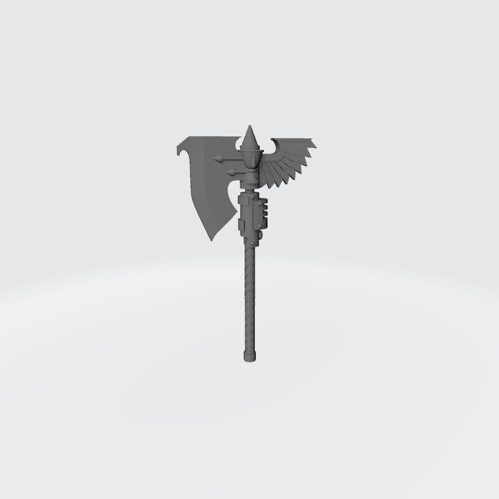 Blood Angels Blood Drop Chalice Power Axe: Warhammer 40K JoyToy Compatible Space Marine 1:18 Action Figure 4" Custom Part Left side