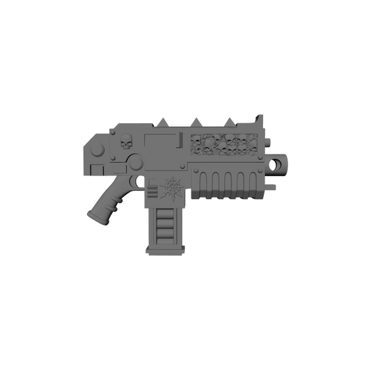 Chaos Bolter with Skull Inlay Star of Chaos Ver 1 for JoyToy Traitor Marine Action Figures Custom 1:18th Scale Parts