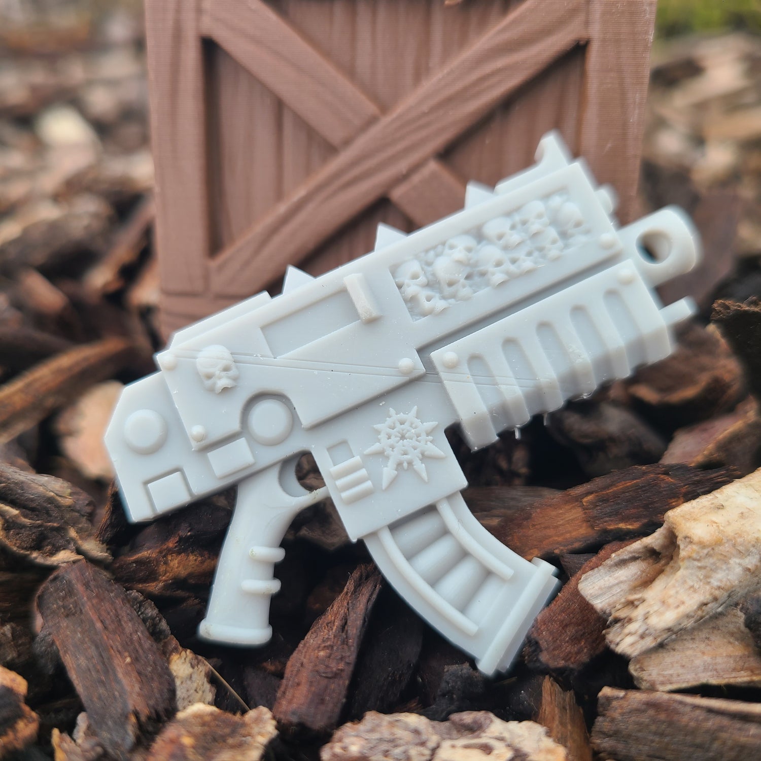 Chaos Bolter with Skull Inlay Star of Chaos Ver 1 for JoyToy Traitor Marine Action Figures Custom 1:18th Scale Parts