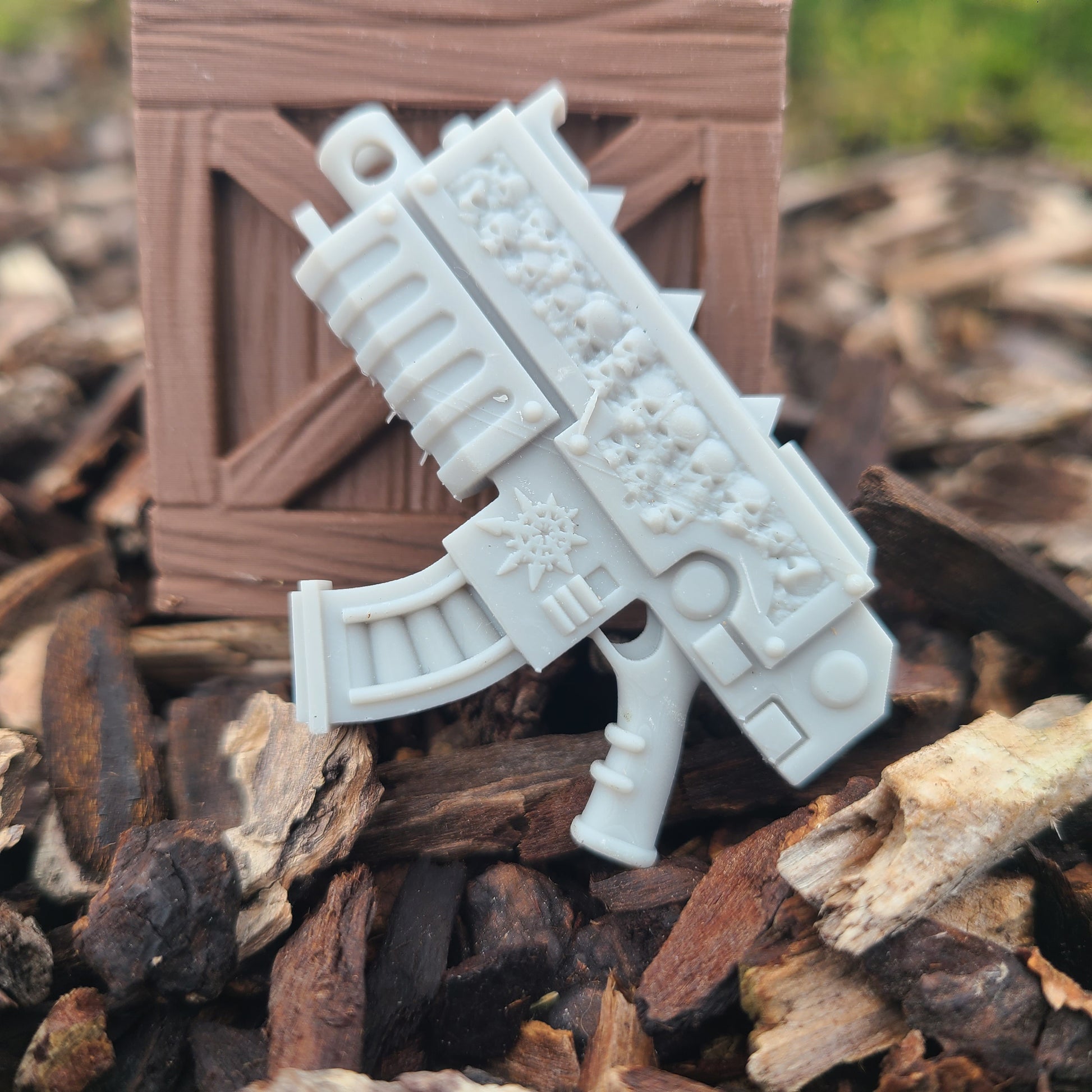 Chaos Bolter with Skull Inlay Star of Chaos Ver 1 for JoyToy Traitor Marine Action Figures Custom 1:18th Scale Parts