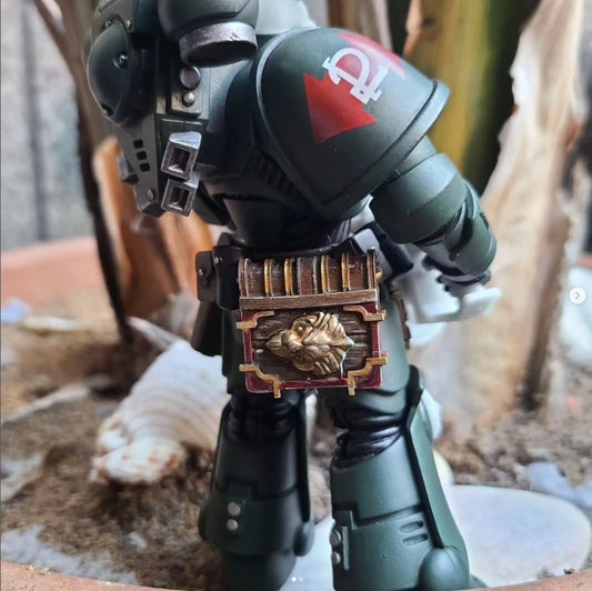 Custom Dark Angels Legion Lionhead Book of Remembrance for JoyToy Space Marine Action Figures