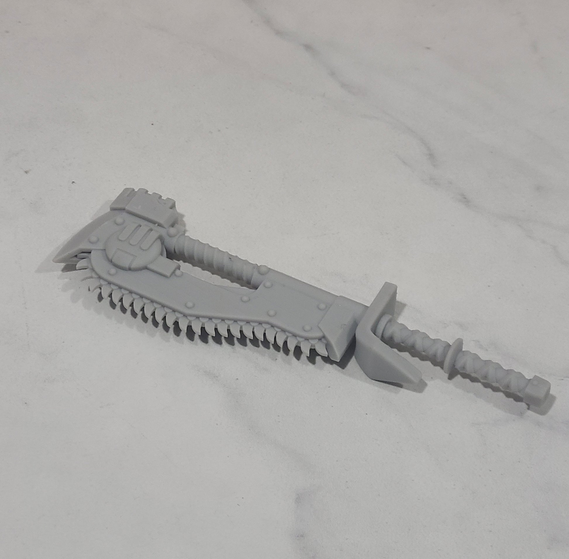 Custom Great Two-Handed Chain Axe for JoyToy Space Marine Action Figures
