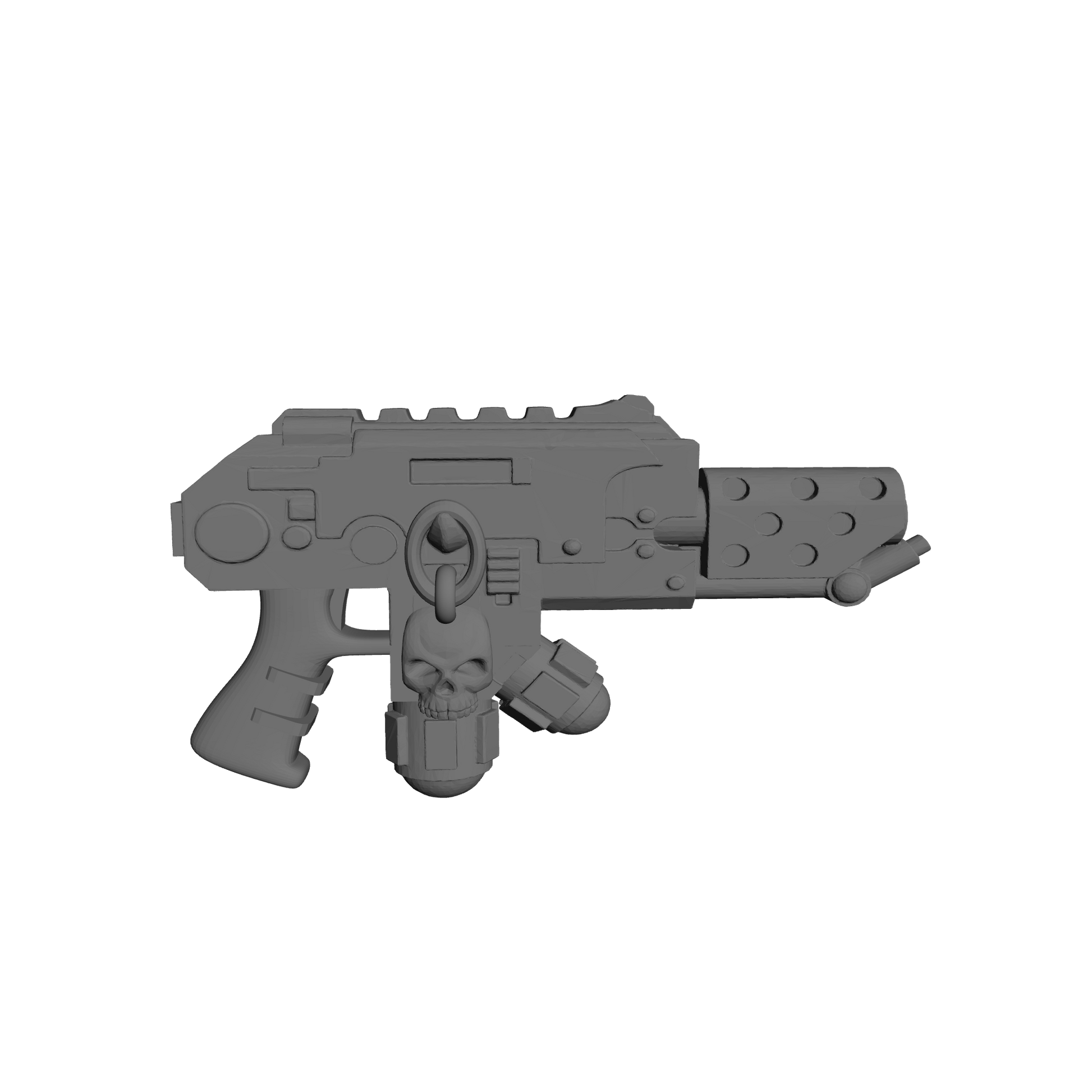 Space Marine Flamer Pyre-Gun with Skull for McFarlane Toys Space Marine Action Figures Custom 1:10th Scale Part