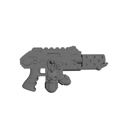 Space Marine Flamer Pyre-Gun with Skull for McFarlane Toys Space Marine Action Figures Custom 1:10th Scale Part