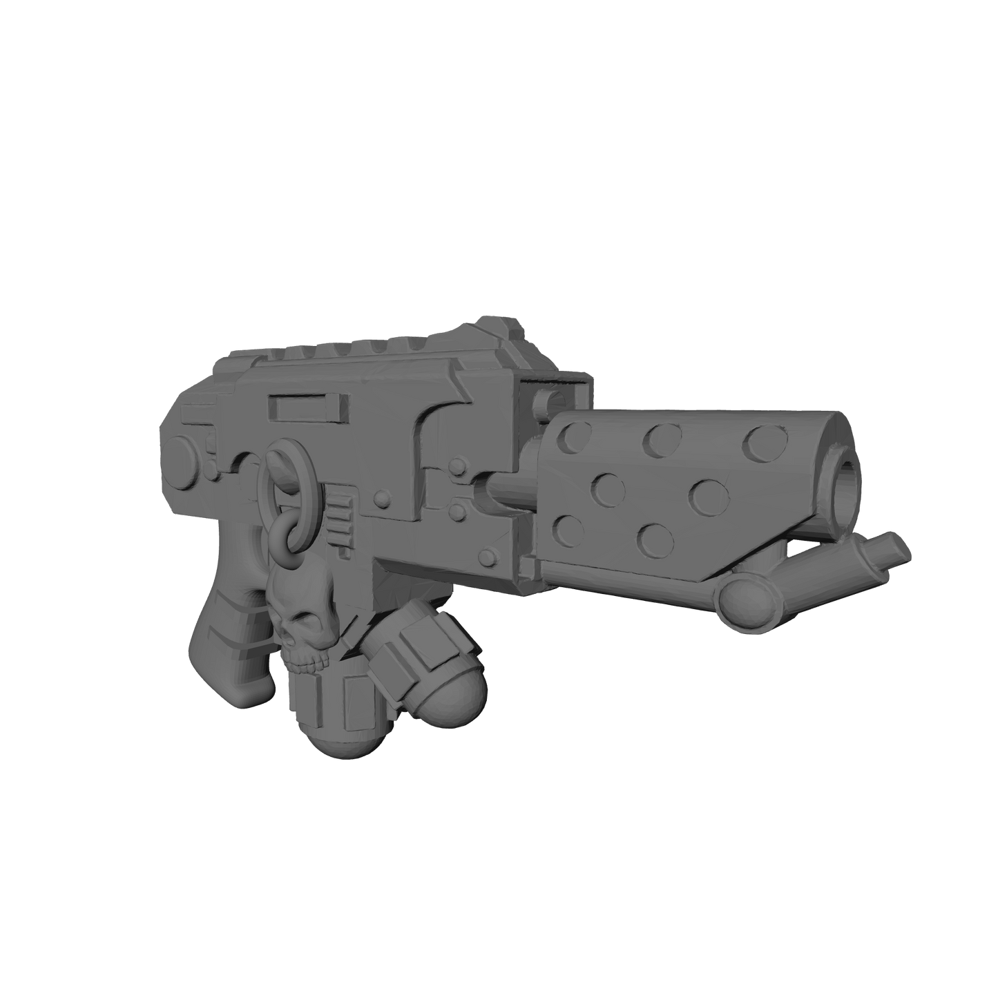 Space Marine Flamer Pyre-Gun with Skull for McFarlane Toys Space Marine Action Figures Custom 1:10th Scale Part