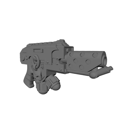 Space Marine Flamer Pyre-Gun with Skull for McFarlane Toys Space Marine Action Figures Custom 1:10th Scale Part