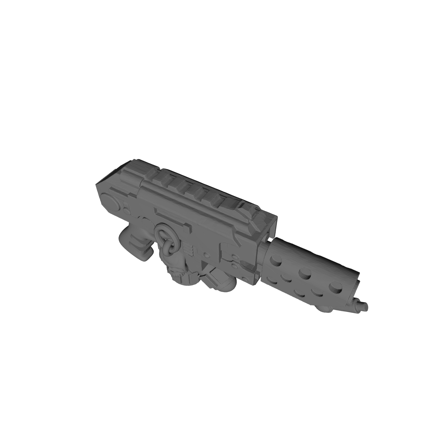 Space Marine Flamer Pyre-Gun with Skull for McFarlane Toys Space Marine Action Figures Custom 1:10th Scale Part