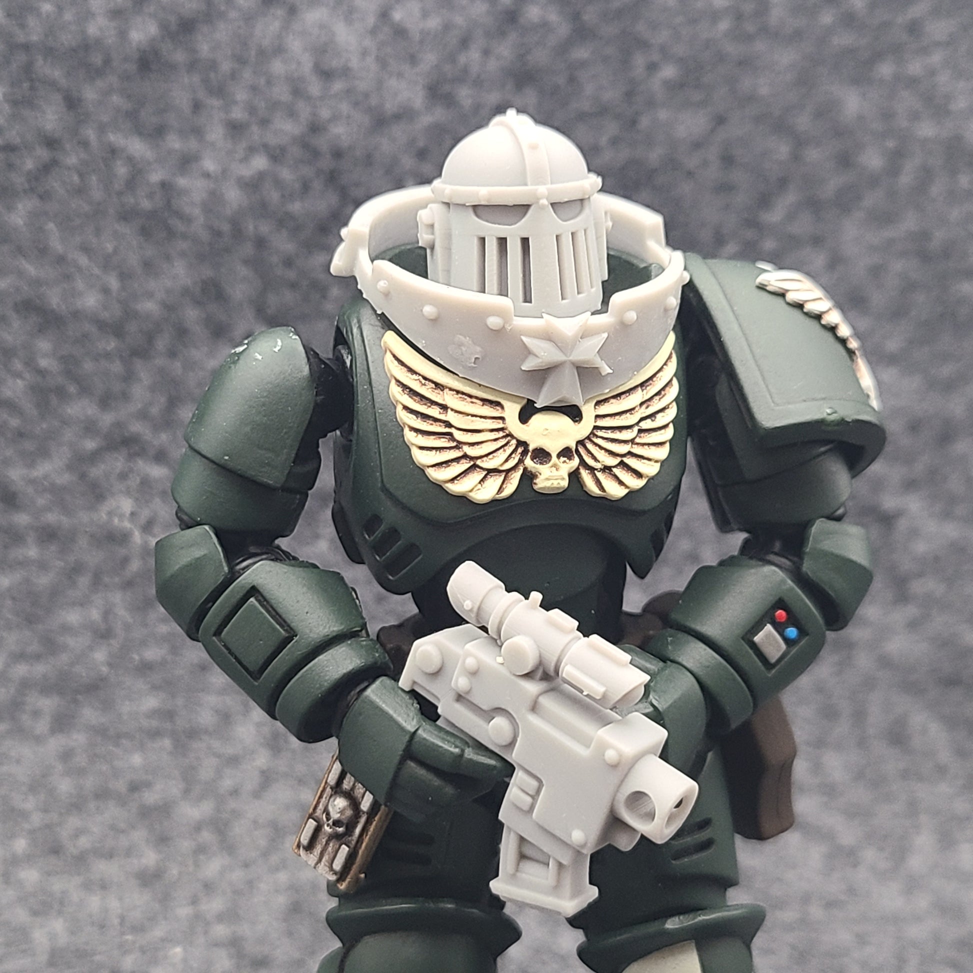 Black Templar Chapter Gorget for JoyToy Space Marine Action Figures Custom 1:18th Scale Part