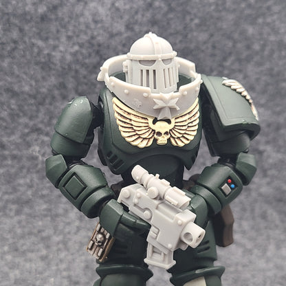 Black Templar Chapter Gorget for JoyToy Space Marine Action Figures Custom 1:18th Scale Part