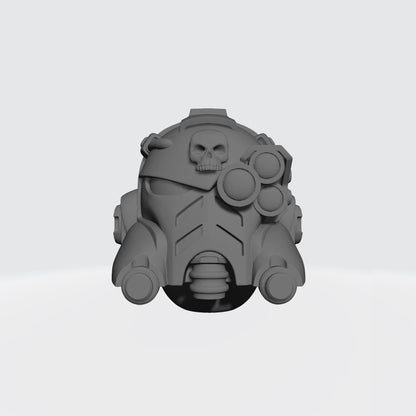 Gravis Captain Mark X Helmet with Optics for JoyToy 1:18 Scale Space Marine Action Figures