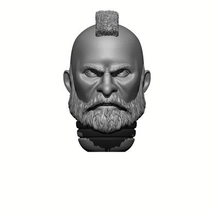 Sergeant with Beard and Mohawk Head Swap for JoyToy Loyalist Marine Action Figures Custom 1:18th Scale