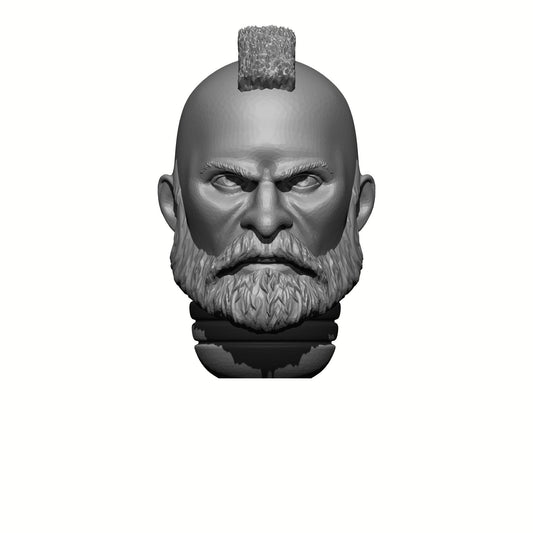 Sergeant with Beard and Mohawk Head Swap for JoyToy Loyalist Marine Action Figures Custom 1:18th Scale