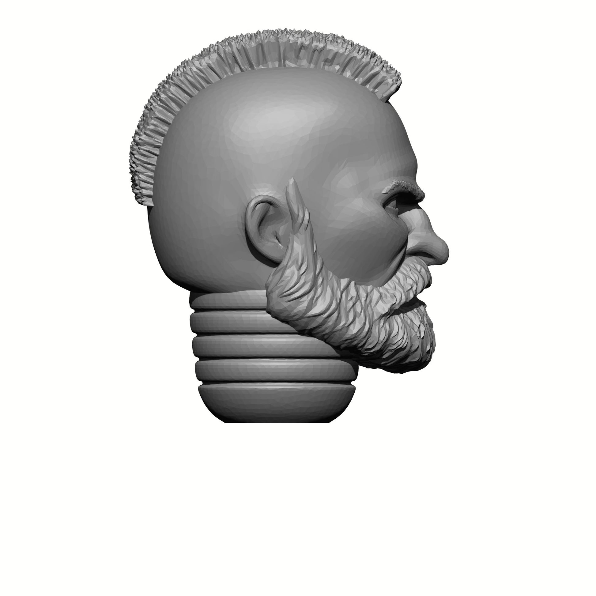Sergeant with Beard and Mohawk Head Swap for JoyToy Loyalist Marine Action Figures Custom 1:18th Scale