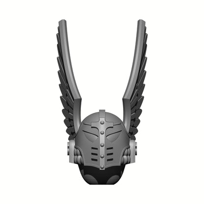 Dark Angels 30k Winged Helm: Helmet Swap is compatible with JoyToy Space Marine Action Figures by 18th Scale Armory