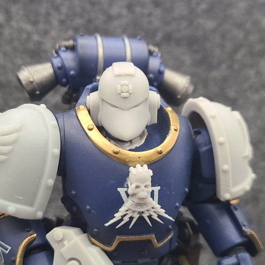 Retributors Chapter MKVI Helmet with Cross for JoyToy Loyalists Marine Action Figures Custom 1:18th Scale Helm