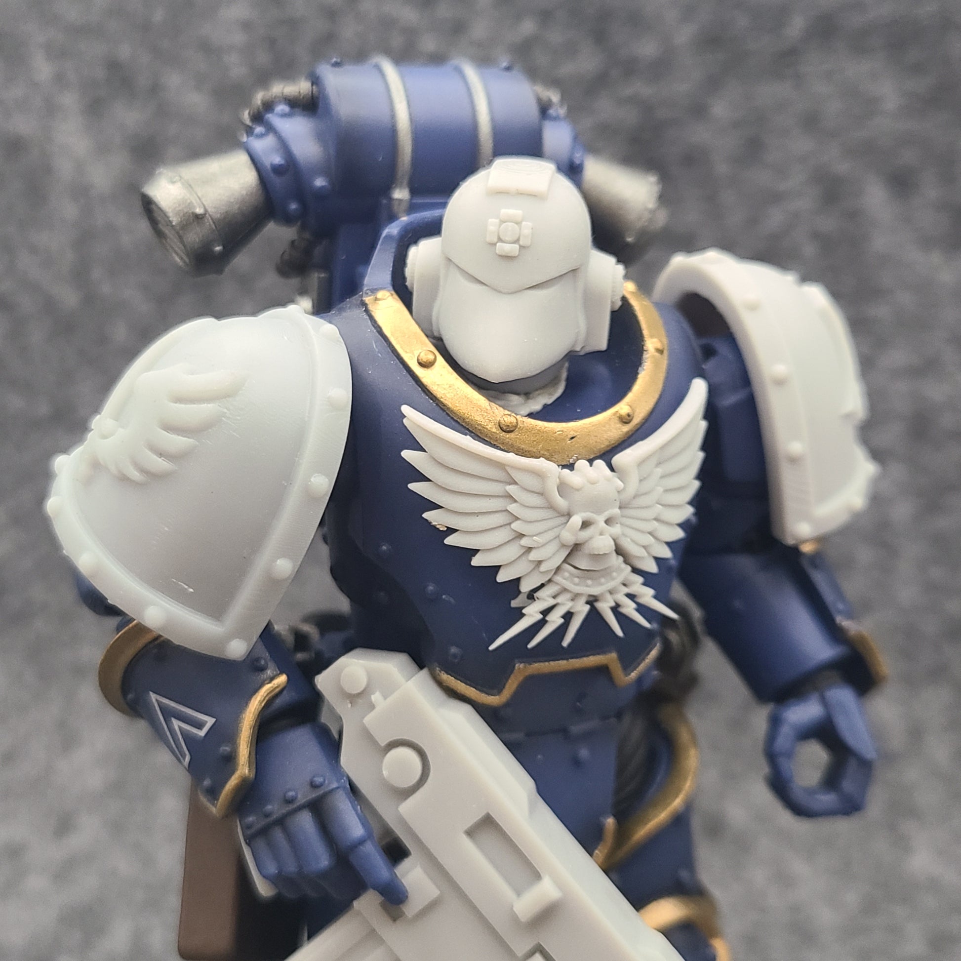 Retributors Chapter MKVI Helmet with Cross for JoyToy Loyalists Marine Action Figures Custom 1:18th Scale Helm