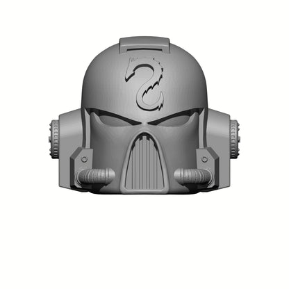 Emperor's Dragons Chapter Mark VII Helmet for JoyToy Grimdark Marine Action Figures Custom 1:18th Scale Parts