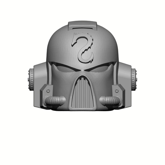 Emperor's Dragons Chapter Mark VII Helmet for JoyToy Grimdark Marine Action Figures Custom 1:18th Scale Parts