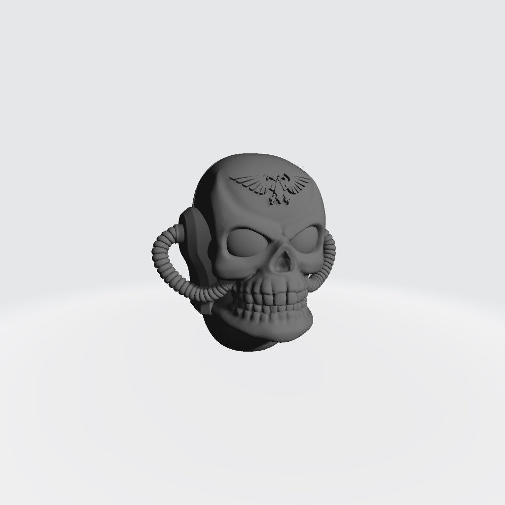 Chaplain Skull Helmet with Eagle for JoyToy Loyalist Marine Action Figures