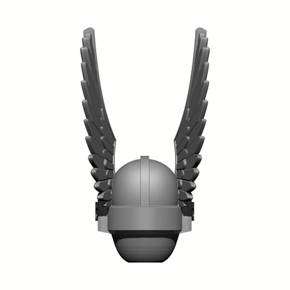 Back of the Dark Angels 30k Winged Helm for HiPlay Dark Angel Action Figures