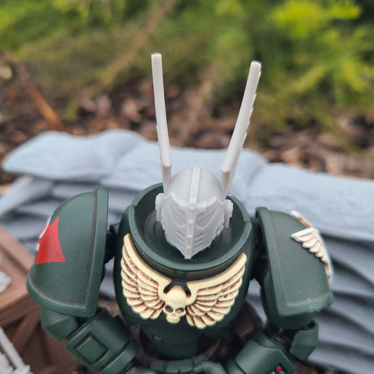 Dark Angels Legion 30k Winged Helmet for JoyToy Loyalists Marine Action Figures Custom 1:18th Scale Head Swap