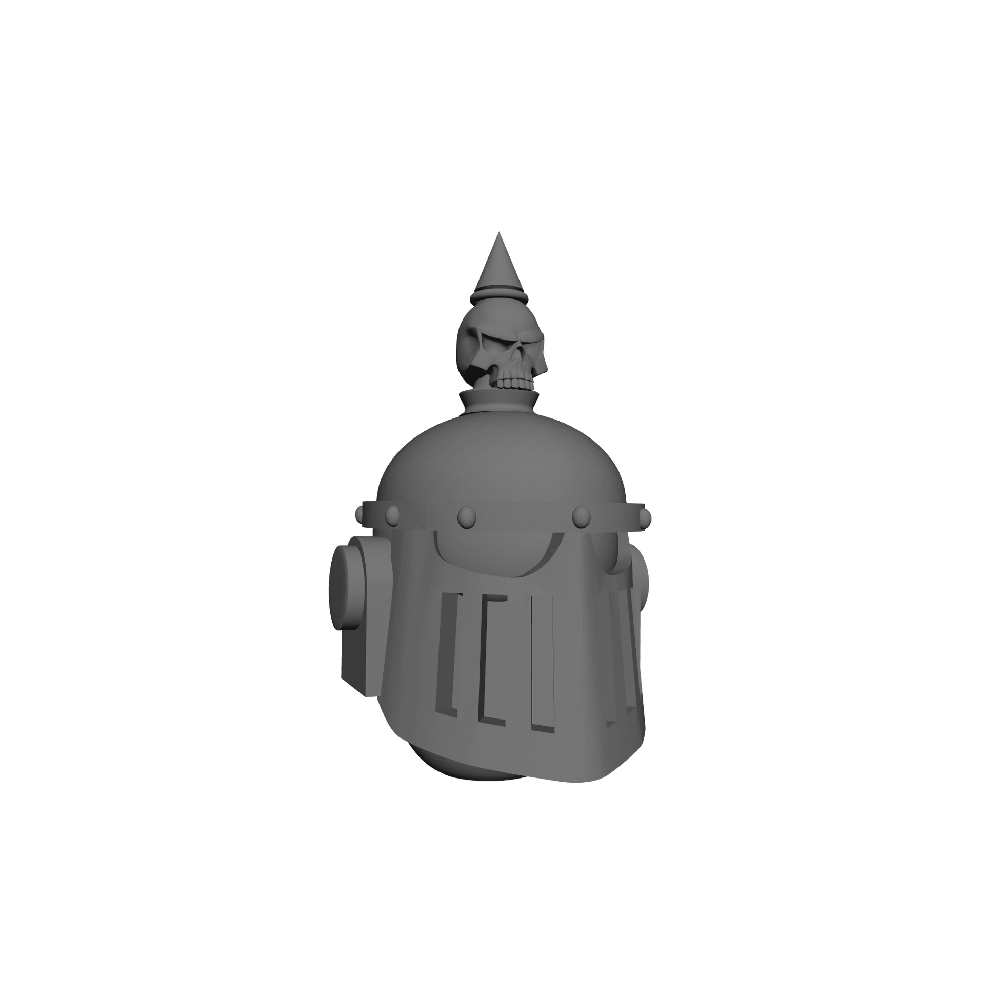 Death Guard G:2 Helmet with Skull Spike for JoyToy Loyalist Marine Action Figure Custom 1:18th Scale Head