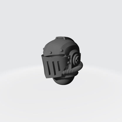 Iron Knight Helmet Demon Slayer Head Swaps for JoyToy Grimdark Marine Action Figures Custom 1:18th Scale Parts