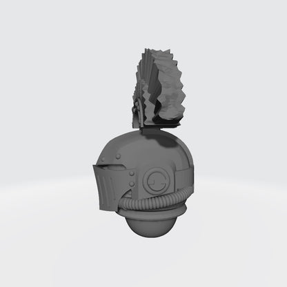 Iron Knight Helmet with Plume: Demon Slayer Helmet Swaps for JoyToy Loyalist Marine Action Figures Custom 1:18th Scale Part
