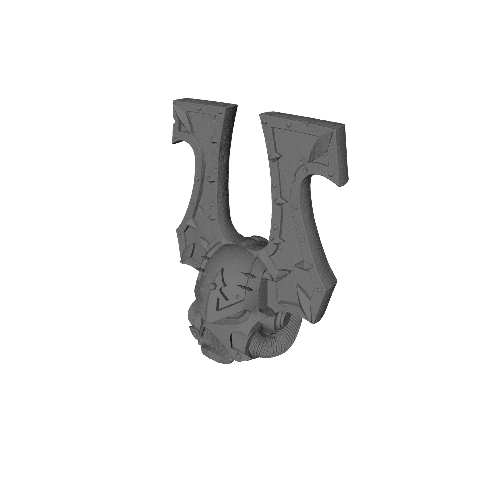 World Eaters Khorne Berzerker Skull Helmet V2 for JoyToy Traitor Marine Action Figures Custom 1:18th Scale Parts