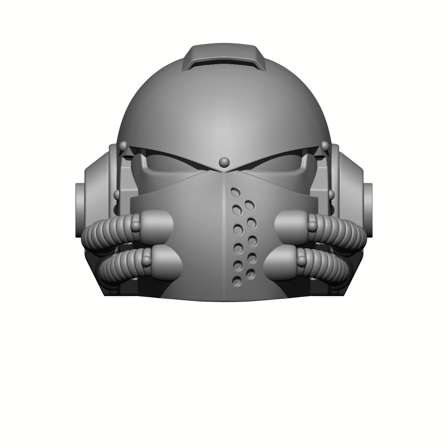 Knight Helmet with Two Tubes Head Swap for JoyToy Grimdark Marine Action Figures Custom 1:18th Scale Parts