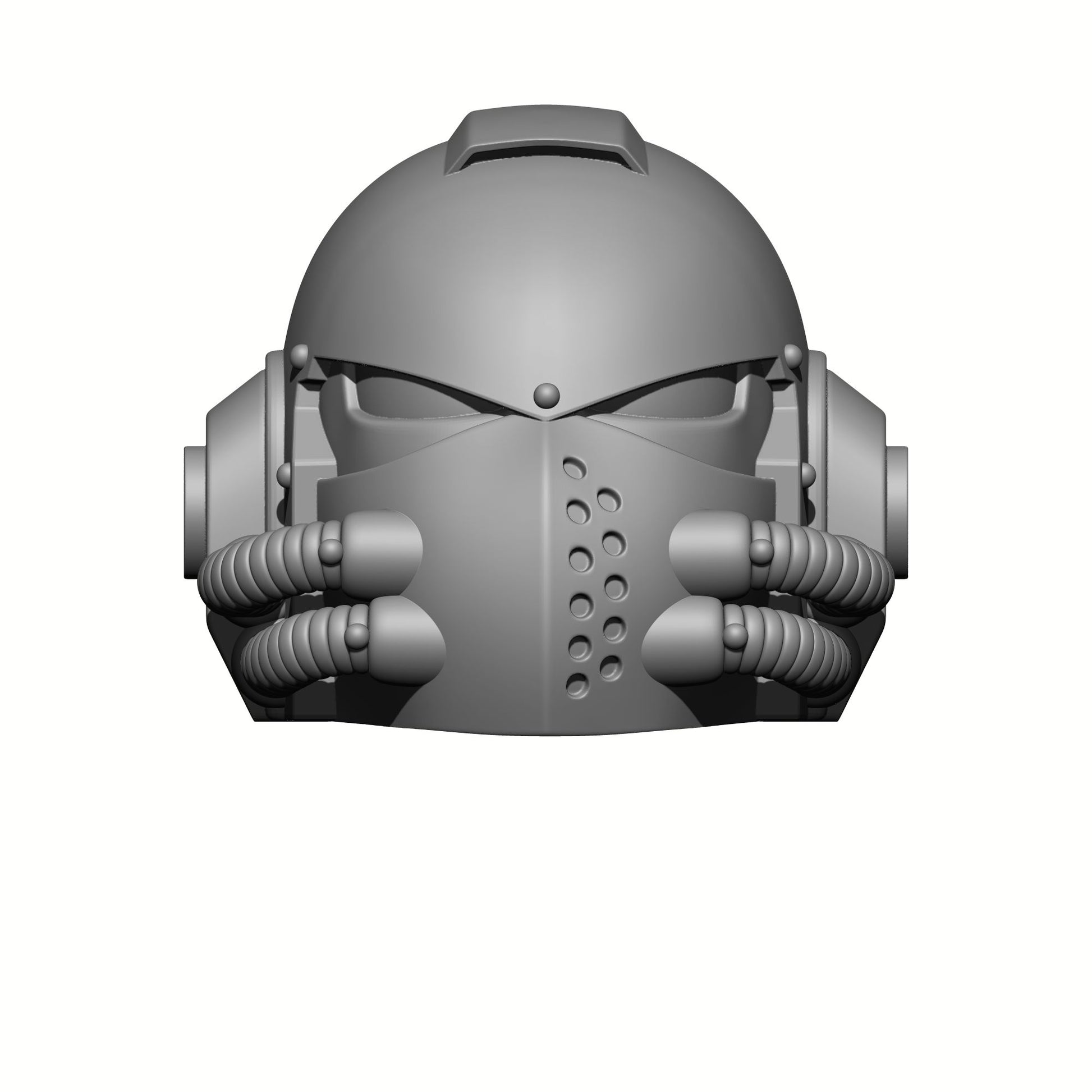 Knight Helmet with Two Tubes Head Swap for JoyToy Grimdark Marine Action Figures Custom 1:18th Scale Parts