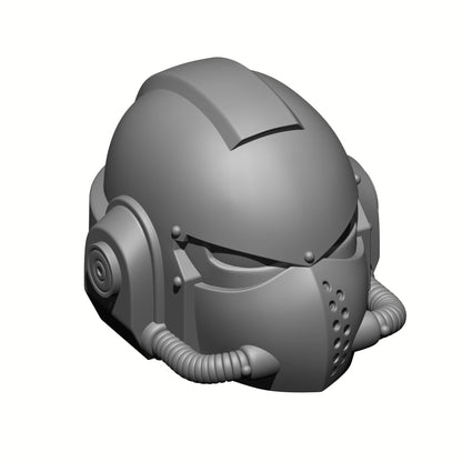 Space Marine Helmet with Single Hose for Warhammer 40K JoyToy Demon Slayer Head Swaps Space Marine 1:18 Action Figure 4" Custom Parts