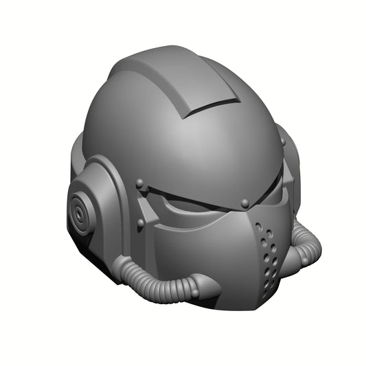Space Marine Helmet with Single Hose for Warhammer 40K JoyToy Demon Slayer Head Swaps Space Marine 1:18 Action Figure 4" Custom Parts