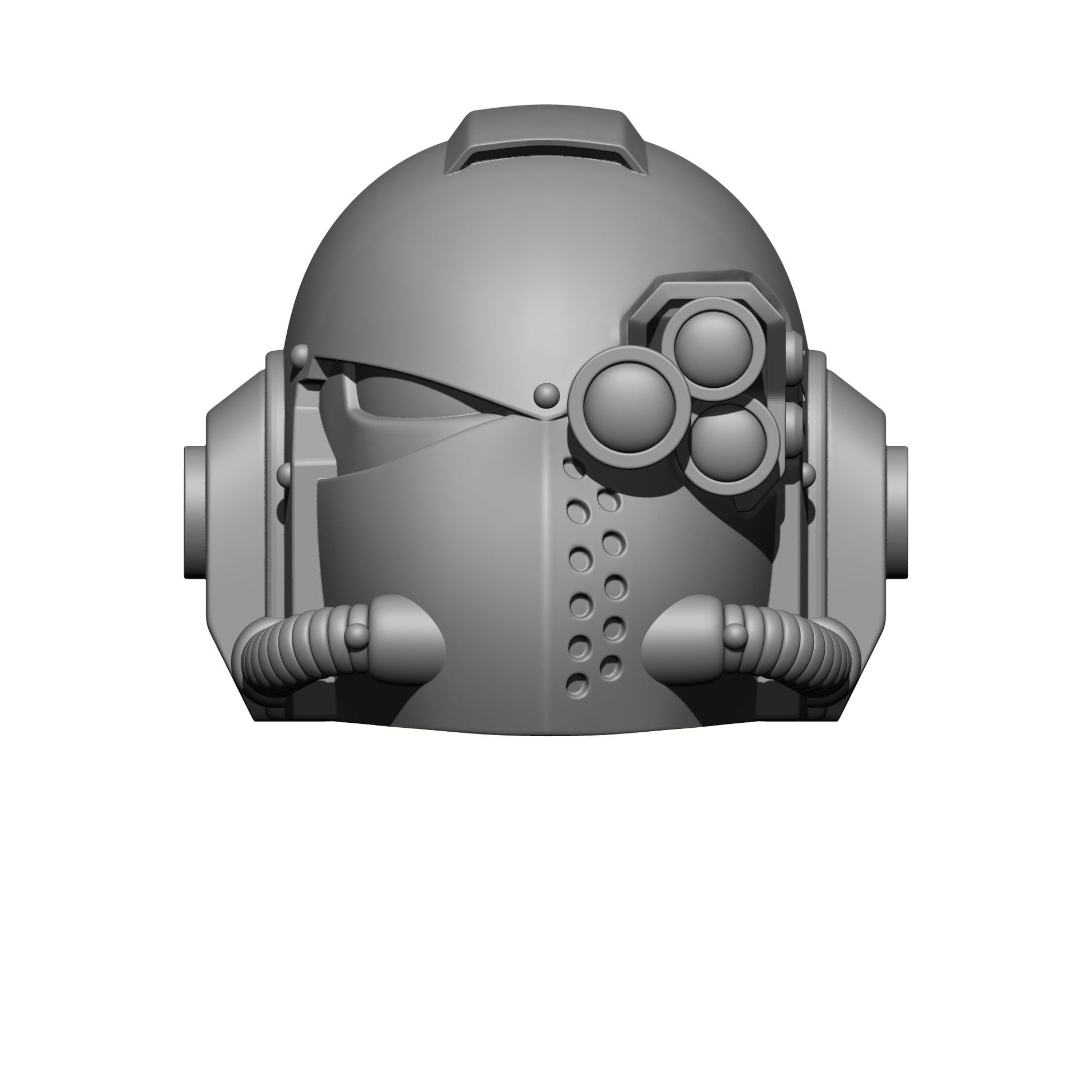 Mechanicus Knight Helmet with Optics Head Swap for JoyToy Grimdark Marine Action Figures Custom 1:18th Scale Parts