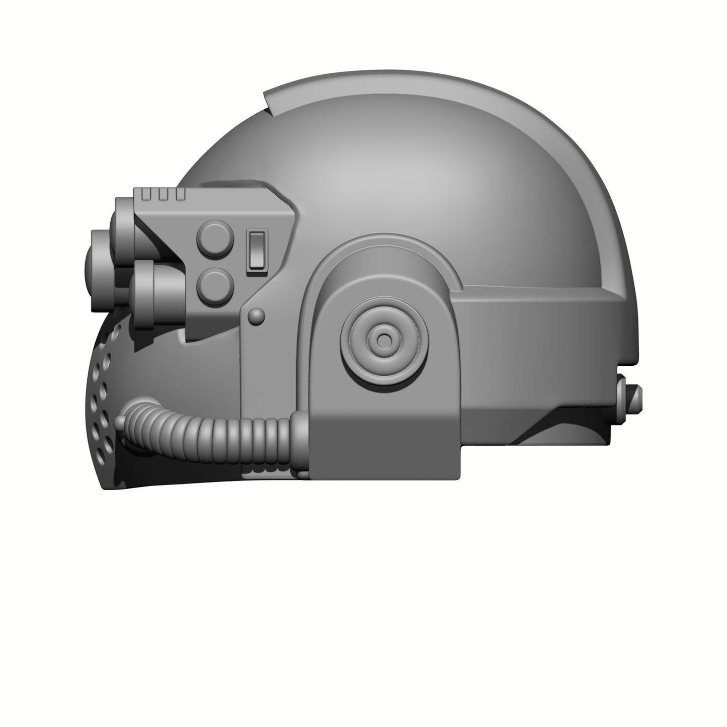 Mechanicus Knight Helmet with Optics Head Swap for JoyToy Grimdark Marine Action Figures Custom 1:18th Scale Parts