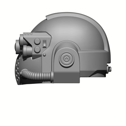 Mechanicus Knight Helmet with Optics Head Swap for JoyToy Grimdark Marine Action Figures Custom 1:18th Scale Parts
