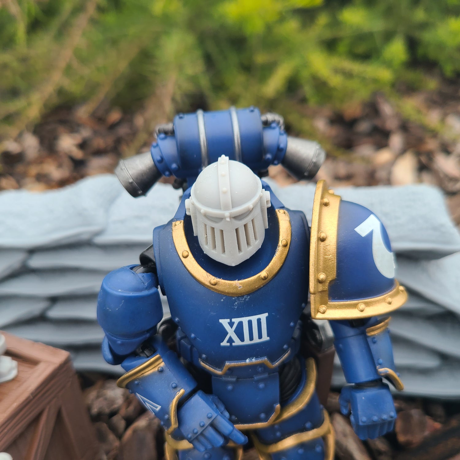 Iron Warriors Legion MKIII Helmet for JoyToy Grimdark Marine Action Figure Custom 1:18th Scale Part