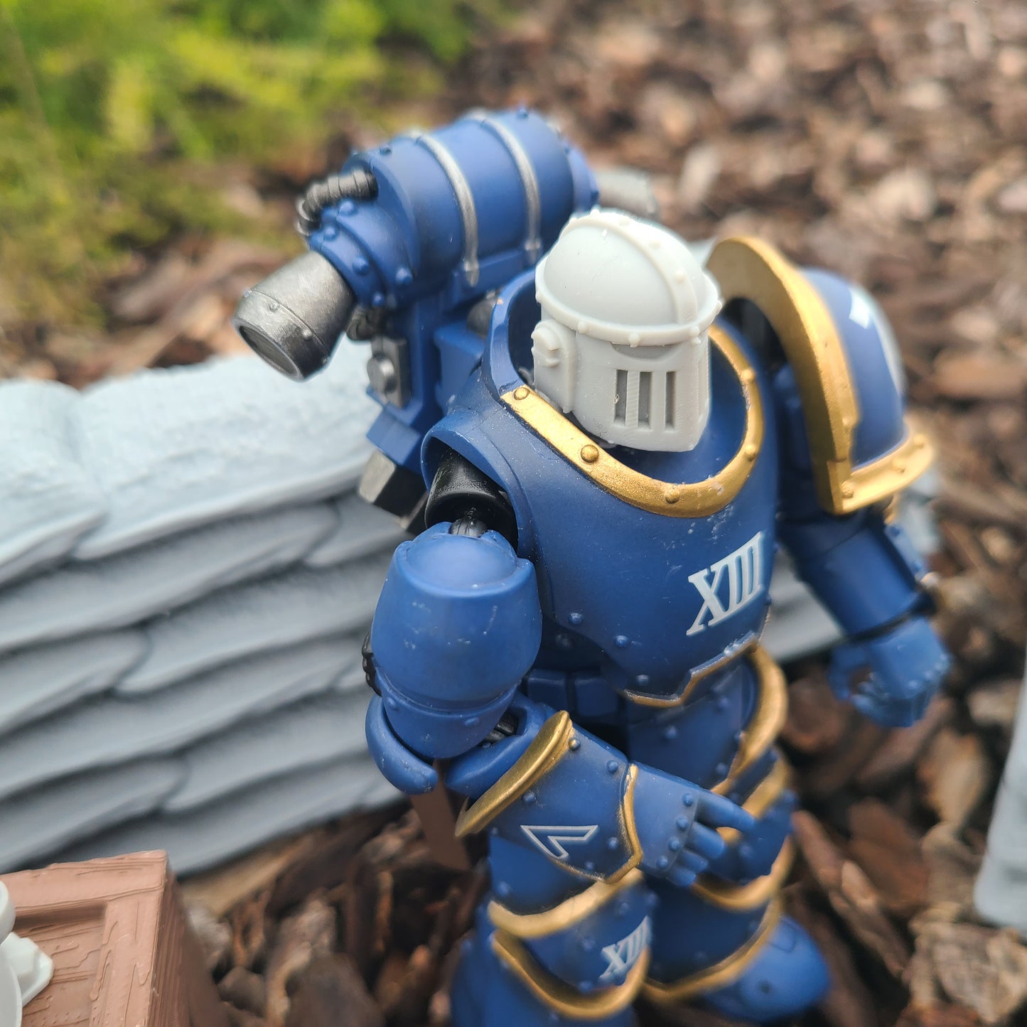 Iron Warriors Legion MKIII Helmet for JoyToy Grimdark Marine Action Figure Custom 1:18th Scale Part