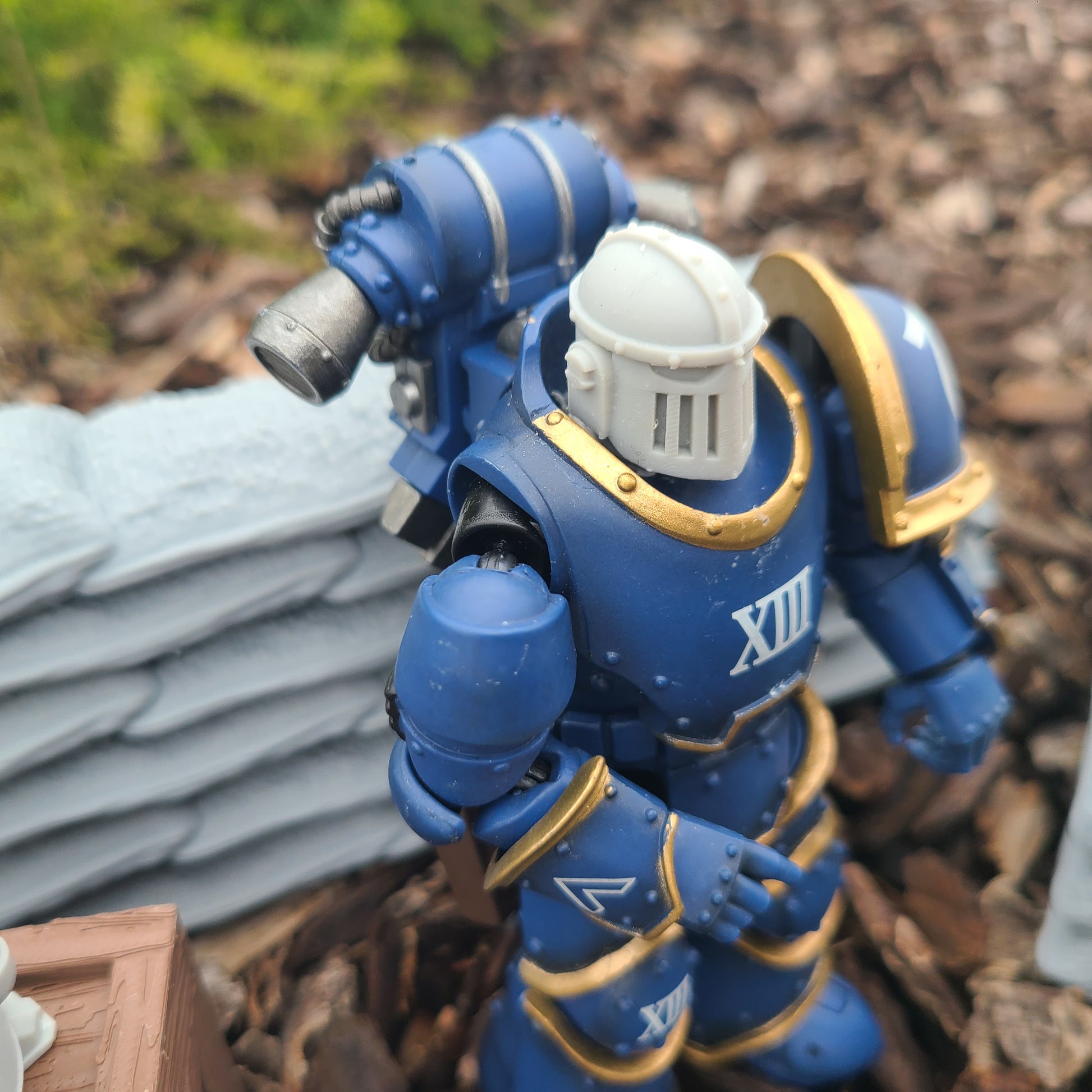 Iron Warriors Legion MKIII Helmet for JoyToy Grimdark Marine Action Figure Custom 1:18th Scale Part