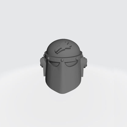 Salamanders Legion Mark II Helmet No Grill with Chapter Iconography on Forehead: Helmet Swap for JoyToy Grimdark Marine Action Figures Custom 1:18th Scale Upgrade