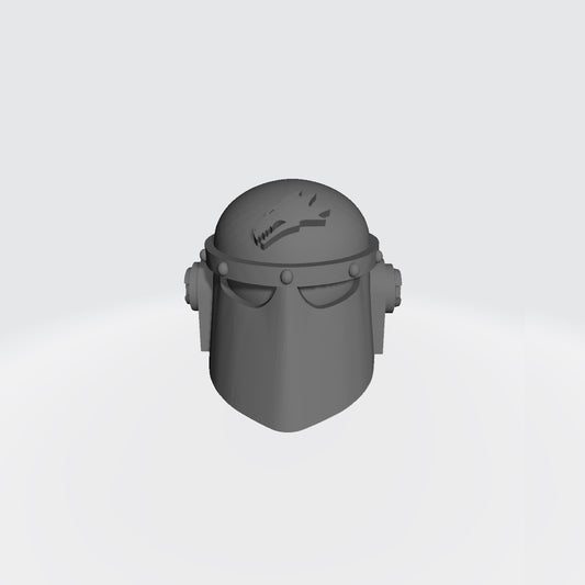 Salamanders Legion Mark II Helmet No Grill with Chapter Iconography on Forehead: Helmet Swap for JoyToy Grimdark Marine Action Figures Custom 1:18th Scale Upgrade